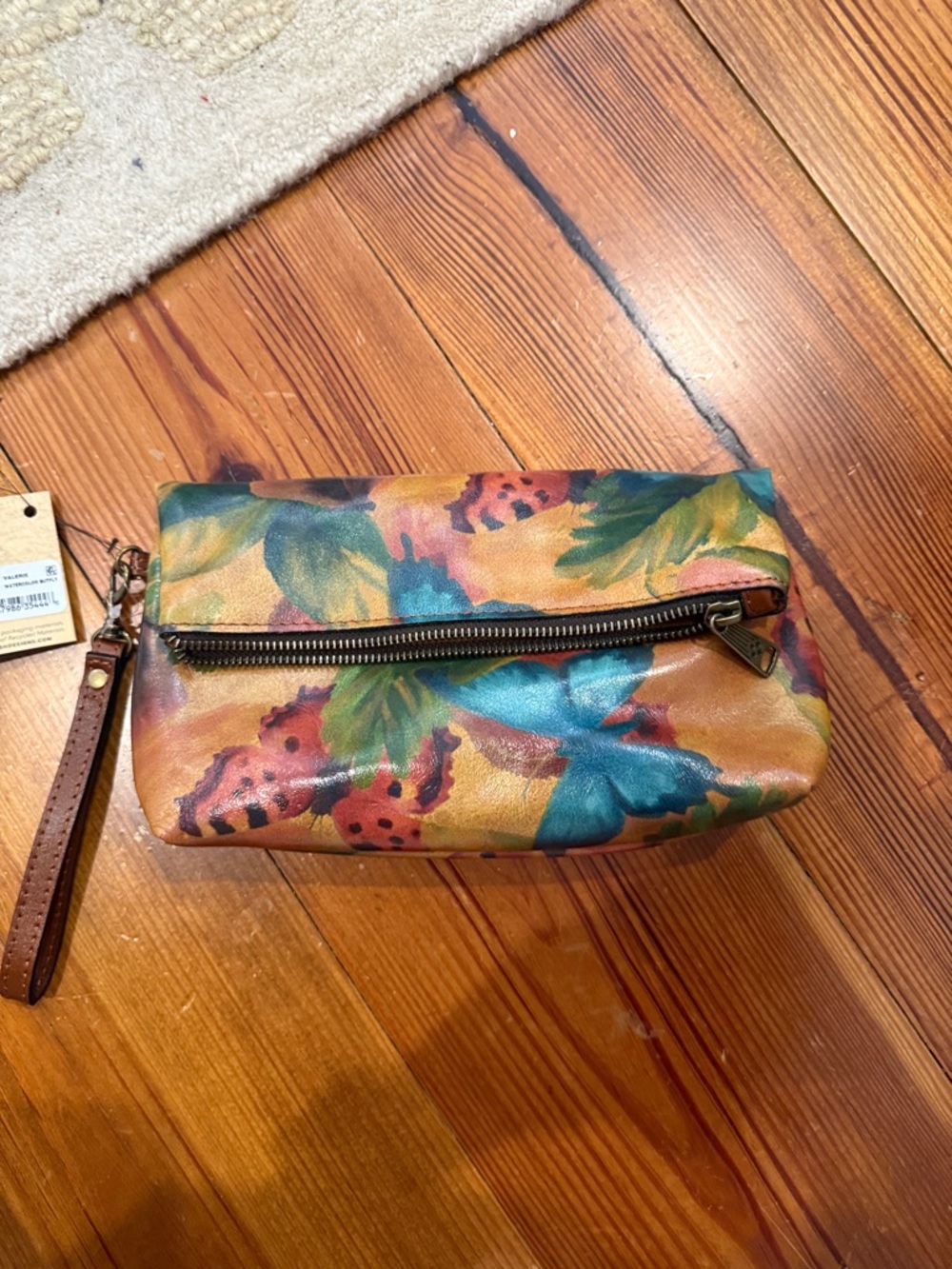 Floral Leather Wristlet Clutch - Multicolor Patricia Nash Brand new!